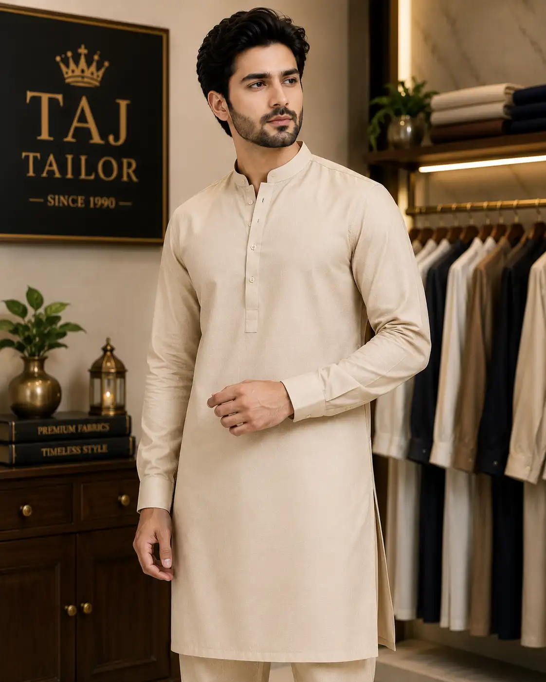Beige Kurta
