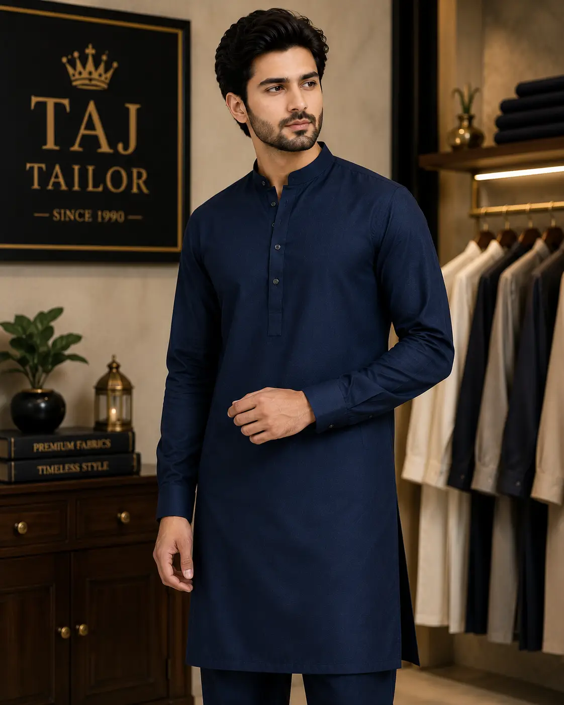 Navy Blue Kurta